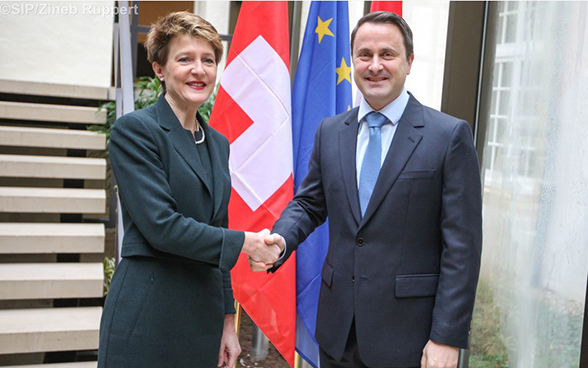 La presidente della Confederazione Sommaruga in visita ufficiale in Lussemburgo, 26.02.2015